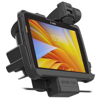 RAM-GDS-DOCKL-ZE20PD2U:RAM-GDS-DOCKL-ZE20PD2U_5:Locking GDS Power + Dual USB Dock for Zebra ET4x 8" with IntelliSkin
