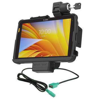RAM-HOL-ZE21PDKLU:RAM-HOL-ZE21PDKLU_1:Locking RAM Tough-Dock™ Power + Data for Zebra ET4x 10" Tablet