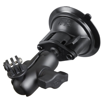 RAM-B-166-A-GOP1U:RAM-B-166-A-GOP1U_3:RAM Twist-Lock™ Suction Cup Mount with Action Camera Adapter - Short