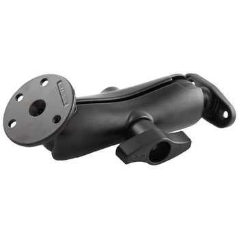 RAM-D-101U-HY2:RAM-D-101U-HY2_1:RAM Double Ball Mount with Round Plate and 2 3/8" 2-Hole Pattern Plate