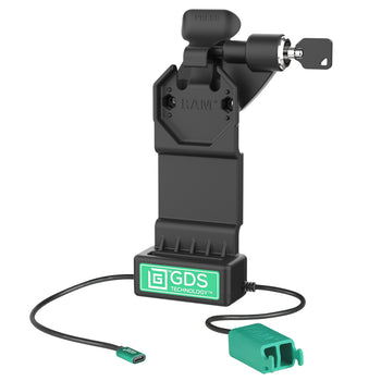 RAM-GDS-DOCKLR-U1CD2U:RAM-GDS-DOCKLR-U1CD2U_1:GDS Uni-Conn™ Right Locking Power + Dual USB-A Dock