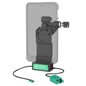 RAM-GDS-DOCKLR-U1CD2U:RAM-GDS-DOCKLR-U1CD2U_2:GDS Uni-Conn™ Right Locking Power + Dual USB-A Dock