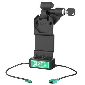 RAM-GDS-DOCKLR-U1CDU:RAM-GDS-DOCKLR-U1CDU_1:GDS Uni-Conn™ Right Locking Power + Single USB-A Dock