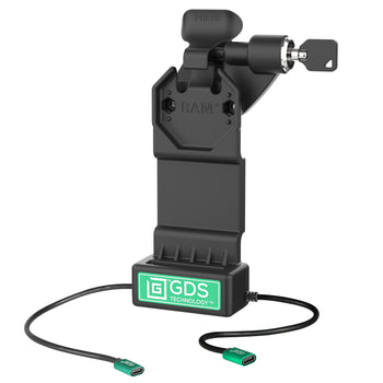 RAM-GDS-DOCKLR-U1CP-CU:RAM-GDS-DOCKLR-U1CP-CU_1:GDS Uni-Conn™ Right Locking Power + Single USB-C Dock