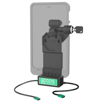 RAM-GDS-DOCKLR-U1CP-CU:RAM-GDS-DOCKLR-U1CP-CU_2:GDS Uni-Conn™ Right Locking Power + Single USB-C Dock