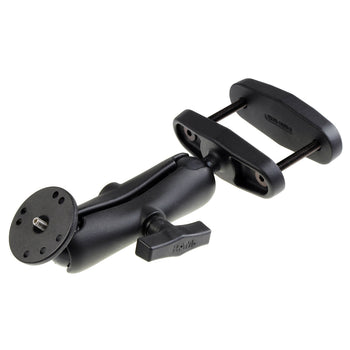 RAM-202A-247-3U:RAM-202A-247-3U_1:RAM Double Ball Mount with 3" Square Post Clamp Base and 1/4"-20 Stud