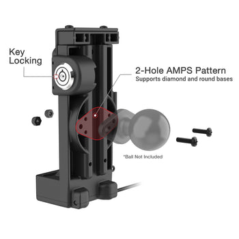 RAM-GDS-DOCKL-V12-U1CPHU:RAM-GDS-DOCKL-V12-U1CPHU_5:GDS Uni-Conn™ Locking Spring Loaded Powered Dock - Heated Pins
