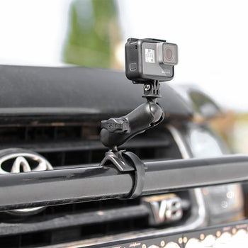 RAM-B-108-GOP1U:RAM-B-108-GOP1U_4:RAM Strap Clamp Mount with Universal Action Camera Adapter