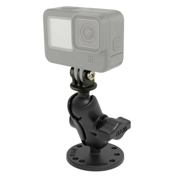 RAM-B-138-A-GOP1U:RAM-B-138-A-GOP1U_1:RAM Drill-Down Double Ball Mount with Universal Action Camera Adapter