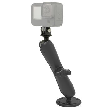 RAM-B-138-C-GOP1:RAM-B-138-C-GOP1_1:RAM Drill-Down Mount with Double Socket Arm with Action Camera Adapter