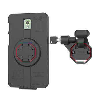 RAM-HOL-U1LLU:RAM-HOL-U1LLU_4:RAM Left Locking Holder for Tablets with GDS Uni-Conn™ Button