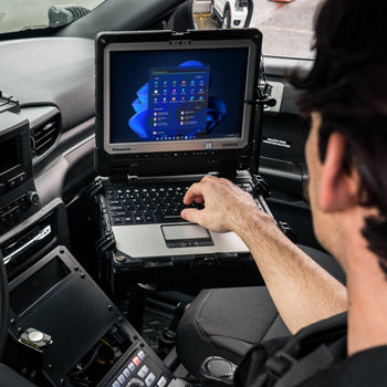 RAM-VB-206-SW1:RAM-VB-206-SW1_7:RAM No-Drill™ Laptop Mount for '20-25 Ford Police Interceptor Utility