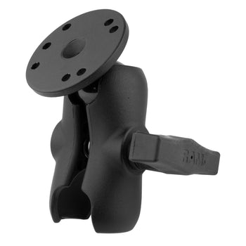 RAM-103U-B:RAM-103U-B_1:RAM Double Socket Arm with Round Ball Plate - C Size Short