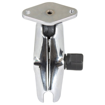RAM-B-103-238CHU:RAM-B-103-238CHU_2:RAM Chrome Double Socket Arm with Diamond Plate - Medium Arm