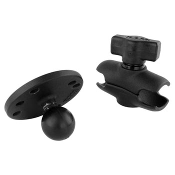 RAM-B-103U-A:RAM-B-103U-A_3:RAM Double Socket Arm with Round Plate - B Size Short