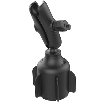 RAP-B-299-4-201U:RAP-B-299-4-201U_1:RAM Stubby™ Cup Holder Mount with Double Socket Arm - Medium