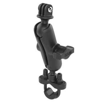 RAM-B-149Z-GOP1U:RAM-B-149Z-GOP1U_2:RAM U-Bolt Double Ball Mount with Action Camera Adapter - Medium