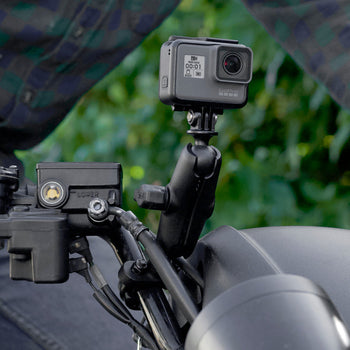 RAM-B-149Z-GOP1U:RAM-B-149Z-GOP1U_4:RAM U-Bolt Double Ball Mount with Action Camera Adapter - Medium