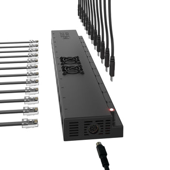 RAM-GDS-CHARGE-USBC-RJ45-12:RAM-GDS-CHARGE-USBC-RJ45-12_2:GDS 12-Port 300W USB-C + RJ45 Power Delivery Wall Charger