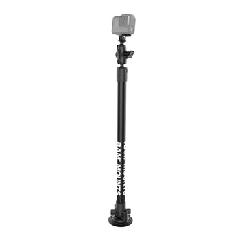 RAP-224-18-A-GOP1:RAP-224-18-A-GOP1_1:RAM Twist-Lock™ Suction Mount with 18" Pole & Action Camera Adapter