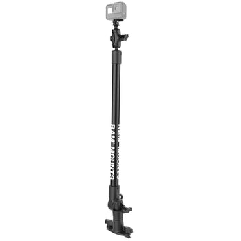 RAP-411-18-A-GOP1:RAP-411-18-A-GOP1_1:RAM Tough-Pole™ 24" Camera Mount with Single Pipe & Dual Track Base