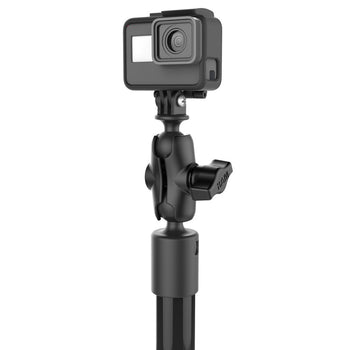 RAP-422-18-A-GOP1:RAP-422-18-A-GOP1_2:RAM Tough-Pole™ 24" Action Camera Mount with Single Pipe & Track Base