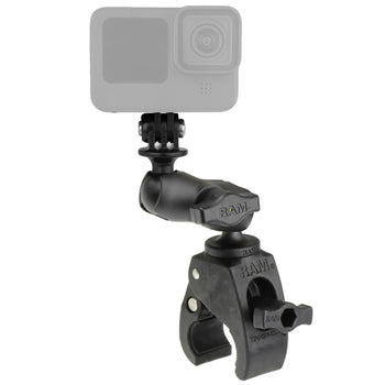 RAP-B-400-A-GOP1U:RAP-B-400-A-GOP1U_1:RAM Tough-Claw™ Clamp Mount with Action Camera Adapter - Composite