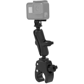 RAP-B-400-GOP1U:RAP-B-400-GOP1U_1:RAM Tough-Claw<sup>™</sup> Double Ball Mount with Universal Action Camera Adapter