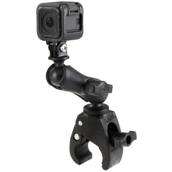 RAP-B-400-GOP1U:RAP-B-400-GOP1U_2:RAM Tough-Claw<sup>™</sup> Double Ball Mount with Universal Action Camera Adapter