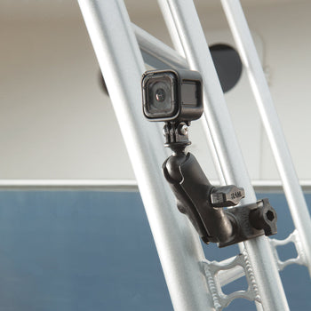 RAP-B-400-GOP1U:RAP-B-400-GOP1U_4:RAM Tough-Claw™ Double Ball Mount with Universal Action Camera Adapter