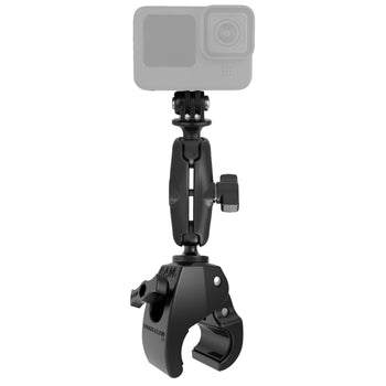 RAP-B-404-GOP1U:RAP-B-404-GOP1U_1:RAM Tough-Claw™ Medium Clamp Mount with Universal Action Camera Adapter