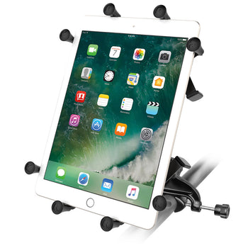 RAM-B-121-UN9U:RAM-B-121-UN9U_3:RAM X-Grip Mount with Yoke Clamp Base for 9"-10" Tablets