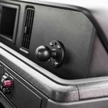 RAM-202-225-2U:RAM-202-225-2U_3:RAM Drill-Down Dashboard Ball Base with Backing Plate - C Size