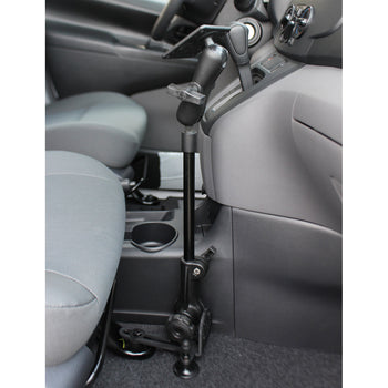 RAM-316-HD-2461U:RAM-316-HD-2461U_3:RAM Pod HD™ Vehicle Mount with 12" Aluminum Rod and 75x75mm VESA Plate