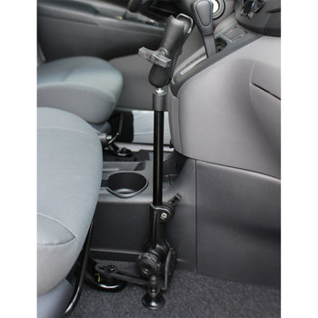 RAM-316-HD-NBU:RAM-316-HD-NBU_4:RAM Pod HD™ Vehicle Mount with 12" Aluminum Rod and Double Socket Arm