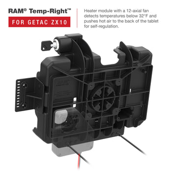 RAM-HOL-GE4PD2KLU:RAM-HOL-GE4PD2KLU_5:RAM Locking Power + Dual USB Data Dock for Getac ZX10