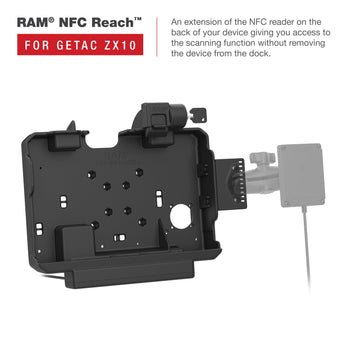 RAM-HOL-GE4PD2KLU:RAM-HOL-GE4PD2KLU_6:RAM Locking Power + Dual USB Data Dock for Getac ZX10