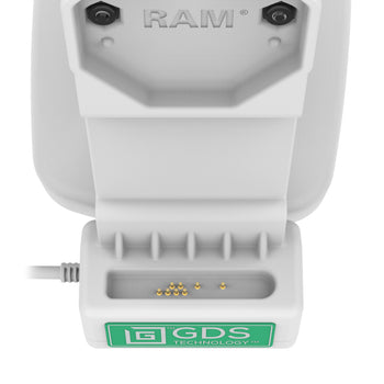 RAM-GDS-DOCK-D14-U1E-2A-GRY:RAM-GDS-DOCK-D14-U1E-2A-GRY_5:GDS Uni-Conn™ Tilt & Swivel Dock with PoE + Data - Gray