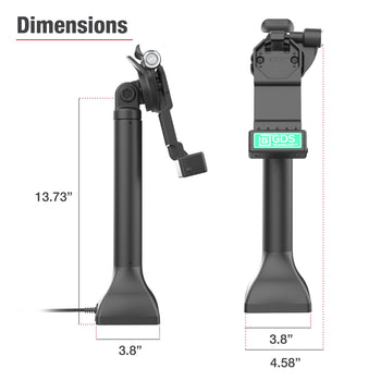 RAM-GDS-DOCKLR-D11-14-U1E:RAM-GDS-DOCKLR-D11-14-U1E_7:GDS Uni-Conn™ 14" Locking Pedestal Dock with PoE
