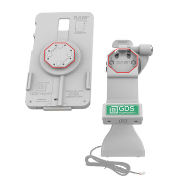 RAM-GDS-DOCKLR-D11-7-U1E-GRY:RAM-GDS-DOCKLR-D11-7-U1E-GRY_5:GDS Uni-Conn™ 7" Locking Pedestal Dock with PoE - Gray