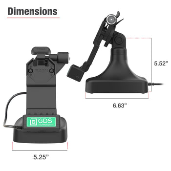 RAM-GDS-DOCKLR-D14-U1E-2A:RAM-GDS-DOCKLR-D14-U1E-2A_8:GDS Uni-Conn™ Locking Tilt & Swivel Dock with PoE + Data