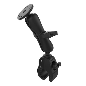 RAM-202-404U:RAM-202-404U_1:RAM Tough-Claw<sup>™</sup> Medium Clamp Double Ball Mount with Round Plate