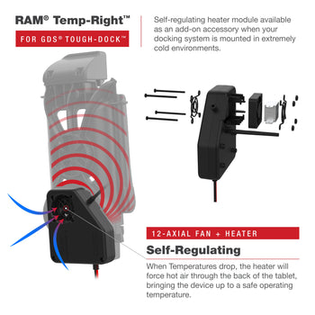 RAM-DOCK-HEATER1-BU:RAM-DOCK-HEATER1-BU_5:RAM Temp-Right™ Dock Heating Module for GDS Tough-Dock™