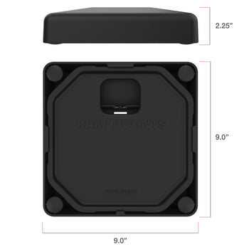 RAP-251-2U:RAP-251-2U_3:RAM Weighted Platform Base with 4-Hole Pattern for GDS Pedestal Docks