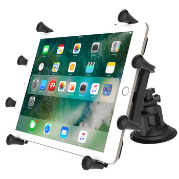 RAM-B-189-PIV1-A-UN9U:RAM-B-189-PIV1-A-UN9U_1:RAM X-Grip with Twist-Lock™ Pivot Suction for 9"-11" Tablets - Short