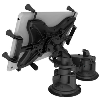RAM-B-189-PIV1-A-UN9U:RAM-B-189-PIV1-A-UN9U_3:RAM X-Grip with Twist-Lock™ Pivot Suction for 9"-11" Tablets - Short