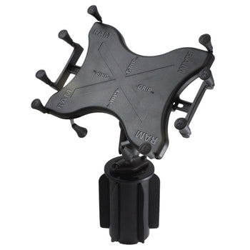 RAP-299-3-UN9U:RAP-299-3-UN9U_2:RAM X-Grip with RAM-A-CAN™ II Cup Holder Mount for 9"-11" Tablets