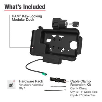 RAM-HOL-SAM58CPKLNU:RAM-HOL-SAM58CPKLNU_5:RAM Locking Modular USB-C Powered Dock for Samsung Tab Active5 & 3