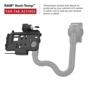 RAM-HOL-SAM58CPKLTU:RAM-HOL-SAM58CPKLTU_4:RAM Low-Profile Locking USB-C Powered Dock for Tab Active5 & 3