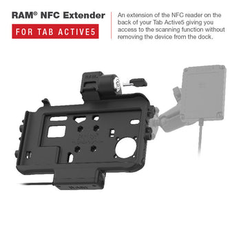 RAM-HOL-SAM58CPKLTU:RAM-HOL-SAM58CPKLTU_5:RAM Low-Profile Locking USB-C Powered Dock for Tab Active5 & 3